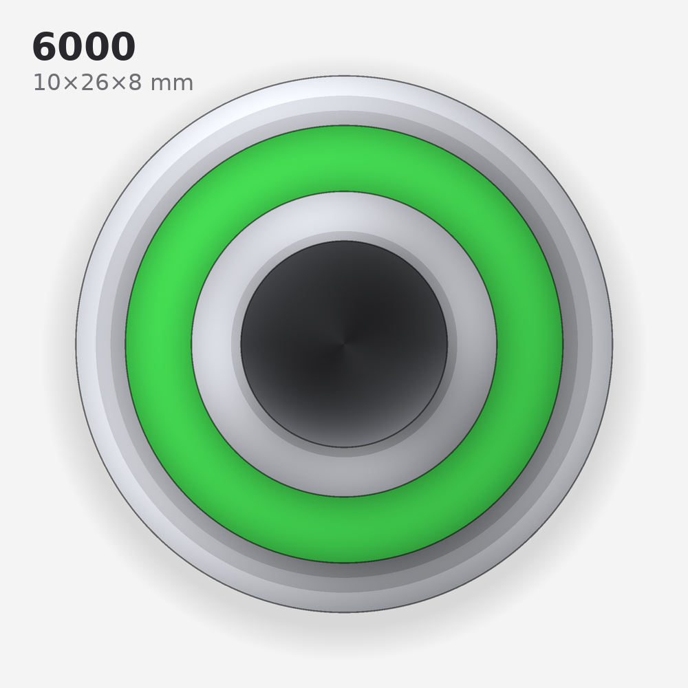 6000 solid oil bearing