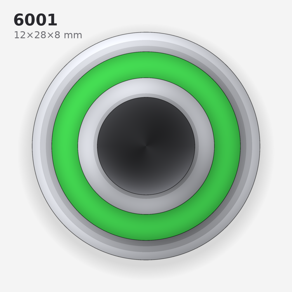 6001 solid oil bearing