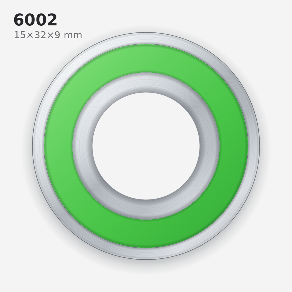 6002 Solid Oil Ball Bearing (15×32×9 mm)