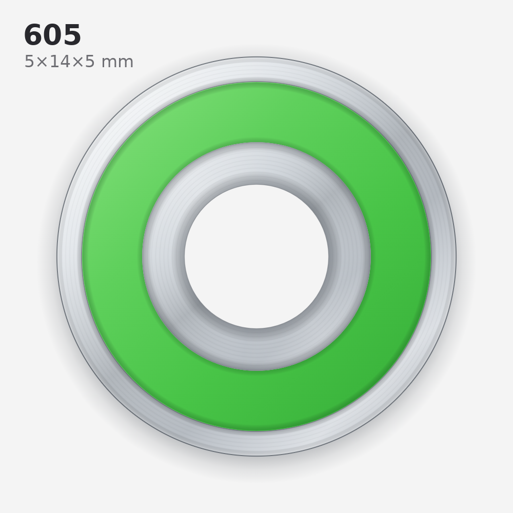605 Miniature Solid Oil Ball Bearing (5×14×5 mm)