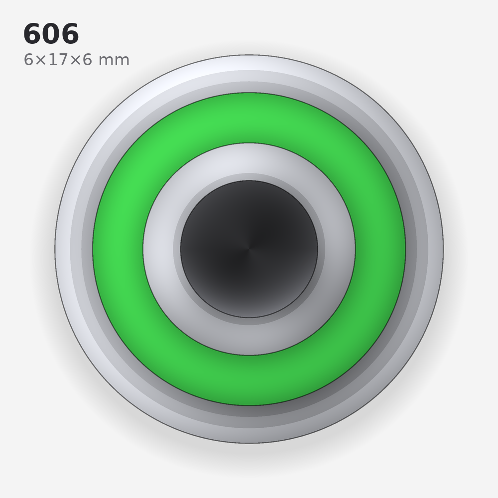 606 solid oil bearing