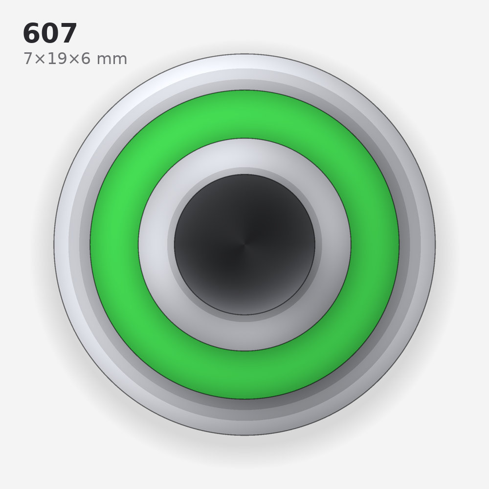 607 solid oil bearing