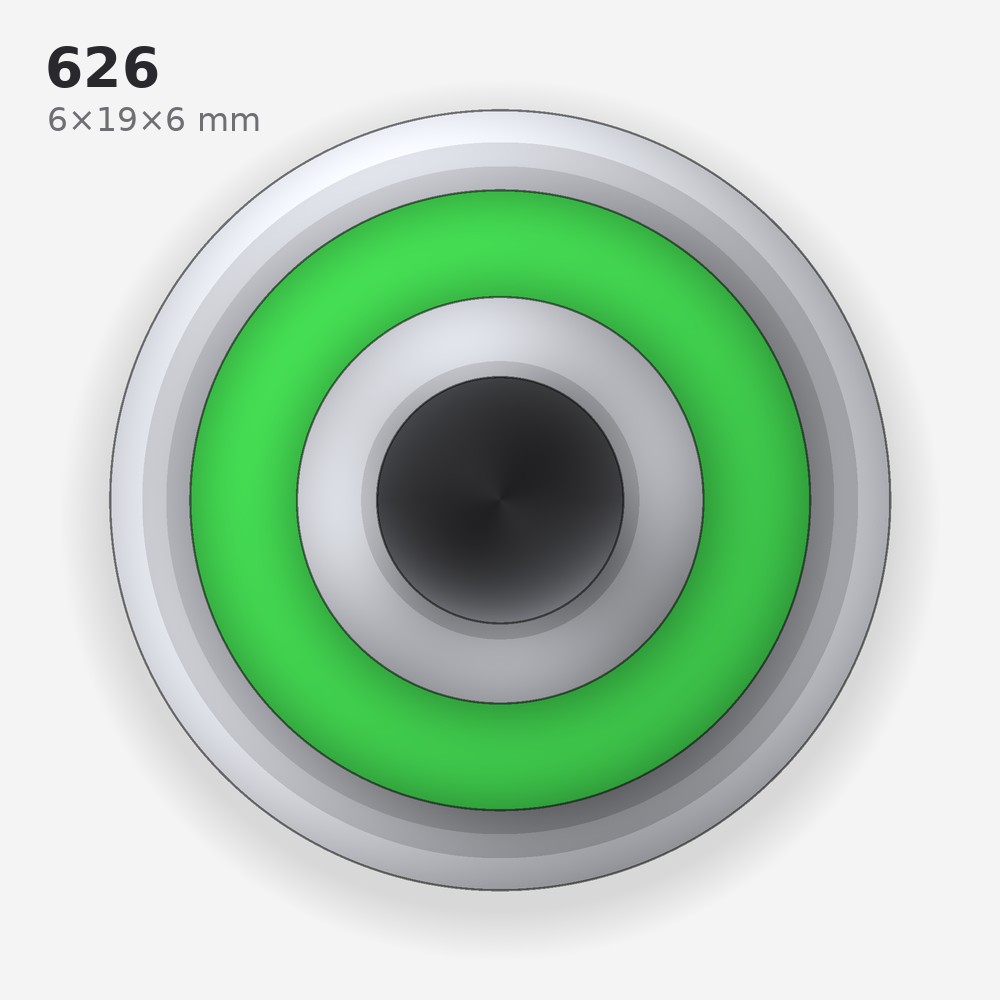 626 solid oil bearing