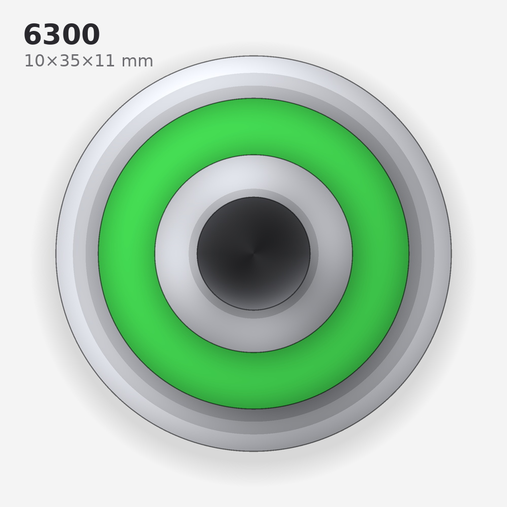 6300 solid oil bearing