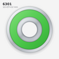 6301 Solid Oil Ball Bearing (12×37×12 mm)