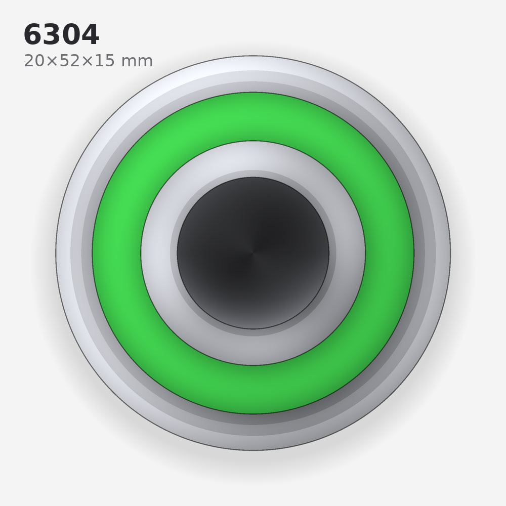 6304 solid oil bearing