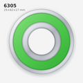 6305 Solid Oil Ball Bearing (25×62×17 mm)