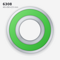 6308 Solid Oil Ball Bearing (40×90×23 mm)