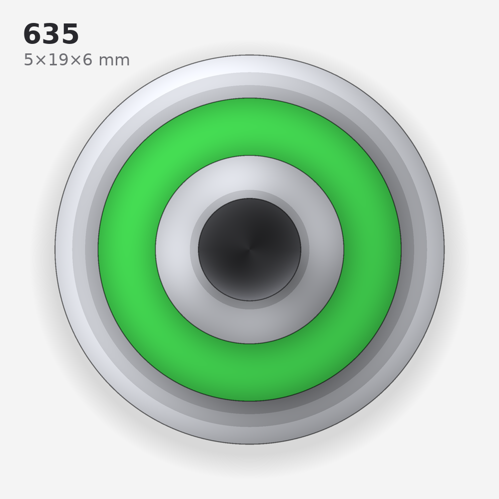635 solid oil bearing