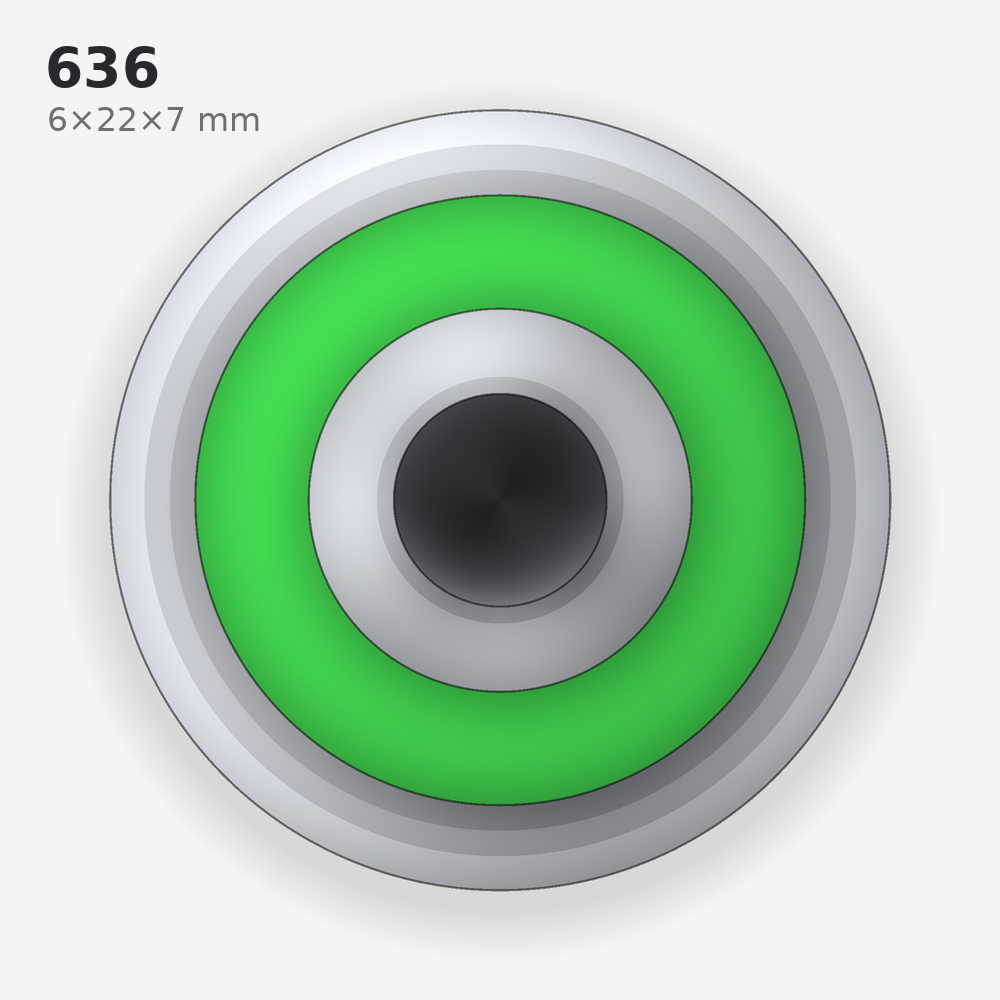 636 solid oil bearing