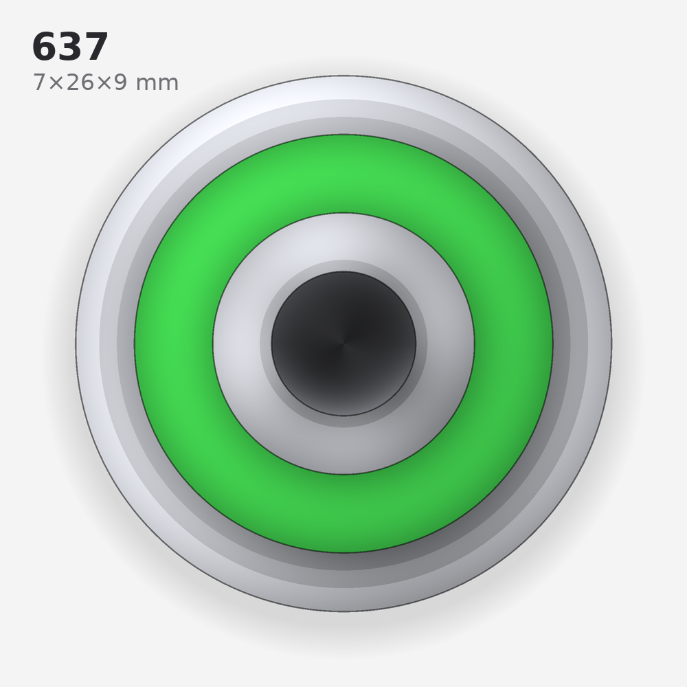 637 solid oil bearing