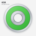 638 Miniature Solid Oil Ball Bearing (8×28×9 mm)