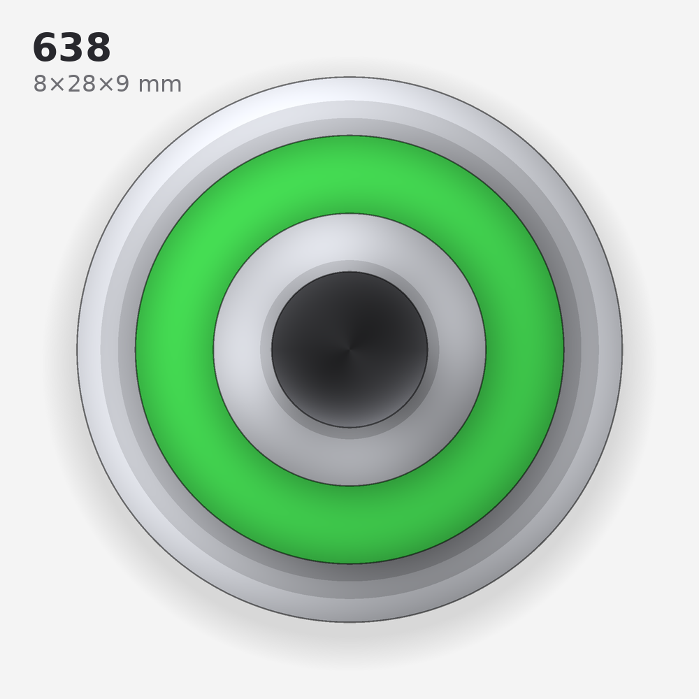 638 solid oil bearing