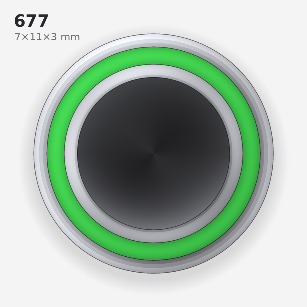 677 solid oil bearing