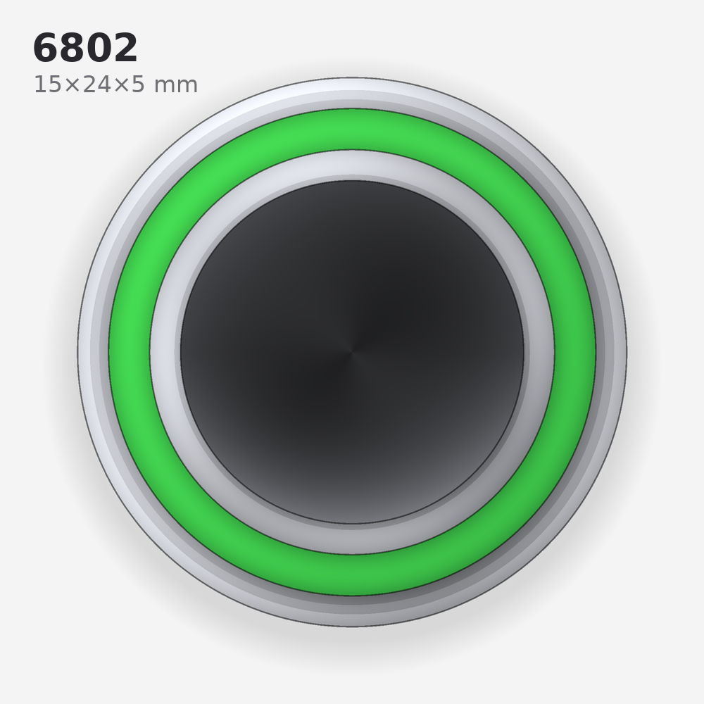 6802 solid oil bearing
