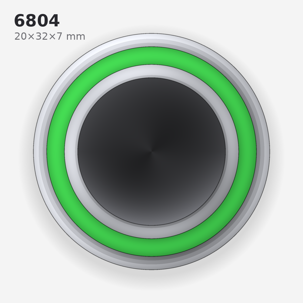 6804 solid oil bearing