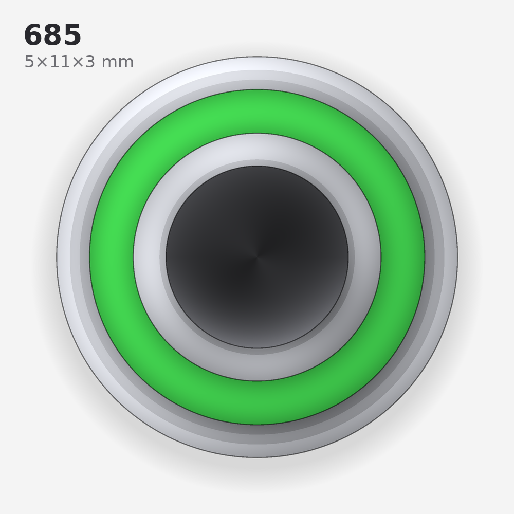 685 solid oil bearing