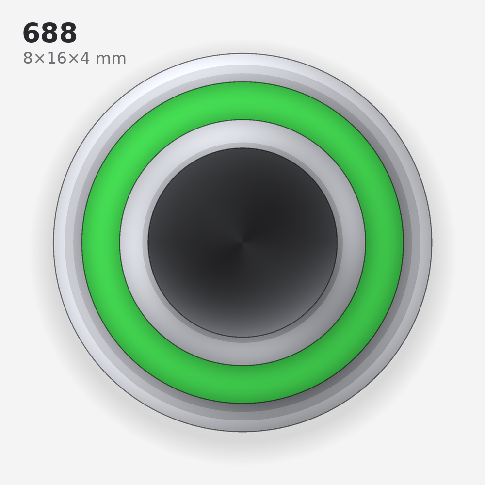 688 solid oil bearing