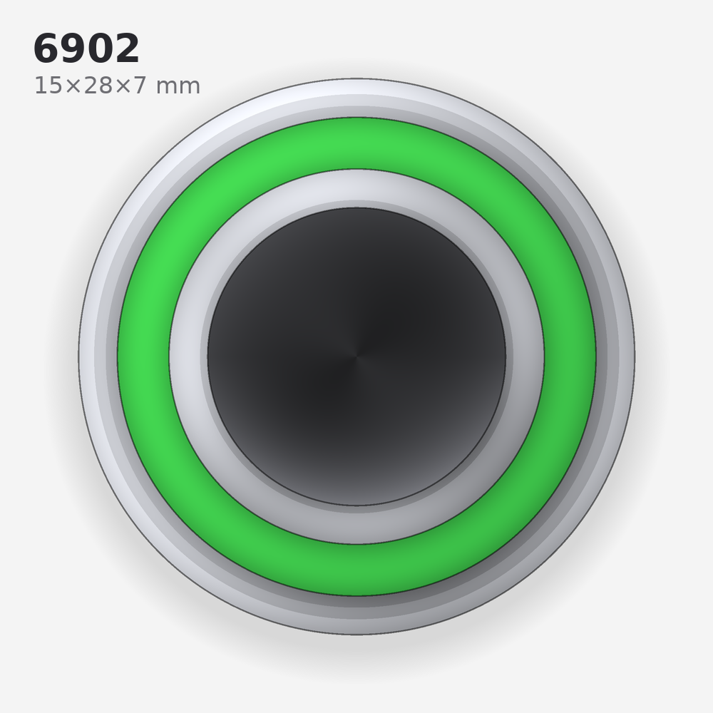 6902 solid oil bearing