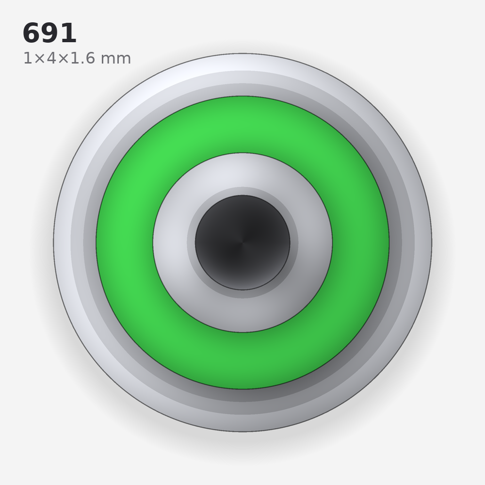 691 solid oil bearing