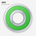 695 Miniature Solid Oil Ball Bearing (5×13×4 mm)