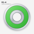 R1-4 Miniature Solid Oil Ball Bearing (5/64x1/4x9/64 in)