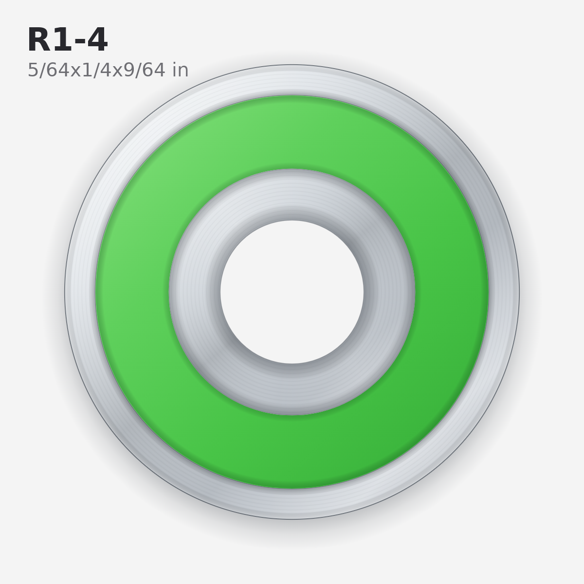 R1-4 Miniature Solid Oil Ball Bearing (5/64x1/4x9/64 in)