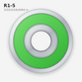 R1-5 Miniature Solid Oil Ball Bearing (3/32x5/16x9/64 in)