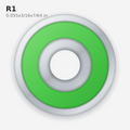 R1 Miniature Solid Oil Ball Bearing (0.055x3/16x7/64 in)