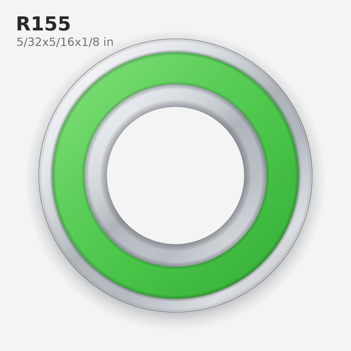 R155 Miniature Solid Oil Ball Bearing (5/32x5/16x1/8 in)