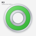 R3 Miniature Solid Oil Ball Bearing (3/16x1/2x0.196 in)