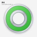 R4 Solid Oil Ball Bearing (1/4x5/8x0.196 in)