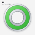 R6 Solid Oil Ball Bearing (3/8x7/8x9/32 in)