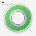 R8 Solid Oil Ball Bearing (1/2x1-1/8x5/16 in)