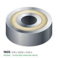1605 solid oil ball bearing, 5/16 × 29/32 × 5/16 in, chrome steel, sealed with solid oil