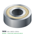 1606 solid oil ball bearing, 3/8 × 29/32 × 5/16 in, chrome steel, sealed with solid oil