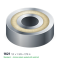 1621 solid oil ball bearing, 1/2 × 1-3/8 × 7/16 in, chrome steel, sealed with solid oil