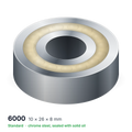 6000 solid oil ball bearing, 10 × 26 × 8 mm, chrome steel, sealed with solid oil