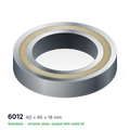 6012 solid oil ball bearing, 60 × 95 × 18 mm, chrome steel, sealed with solid oil