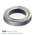 6014 solid oil ball bearing, 70 × 110 × 20 mm, chrome steel, sealed with solid oil
