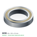 6016 solid oil ball bearing, 80 × 125 × 22 mm, chrome steel, sealed with solid oil