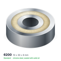 6200 solid oil ball bearing, 10 × 30 × 9 mm, chrome steel, sealed with solid oil