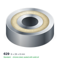 629 solid oil ball bearing, 9 × 26 × 8 mm, chrome steel, sealed with solid oil