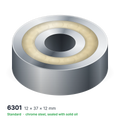 6301 solid oil ball bearing, 12 × 37 × 12 mm, chrome steel, sealed with solid oil