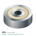 635 solid oil ball bearing, 5 × 19 × 6 mm, chrome steel, sealed with solid oil
