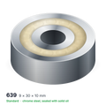 639 solid oil ball bearing, 9 × 30 × 10 mm, chrome steel, sealed with solid oil