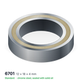 6701 solid oil ball bearing, 12 × 18 × 4 mm, chrome steel, sealed with solid oil