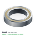 6803 solid oil ball bearing, 17 × 26 × 5 mm, chrome steel, sealed with solid oil