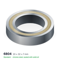 6804 solid oil ball bearing, 20 × 32 × 7 mm, chrome steel, sealed with solid oil