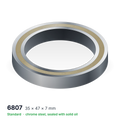 6807 solid oil ball bearing, 35 × 47 × 7 mm, chrome steel, sealed with solid oil